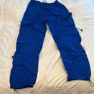 Garage Vibrant Blue Drawstring Cargo Pants